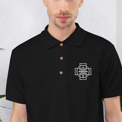 Swedenborg Cross Embroidered Polo Shirt